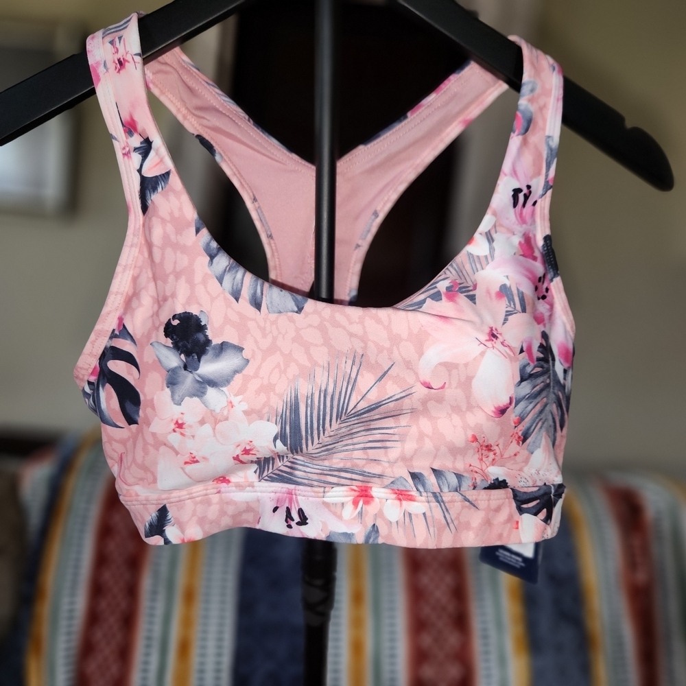 Marika Pink Floral Sports Bra